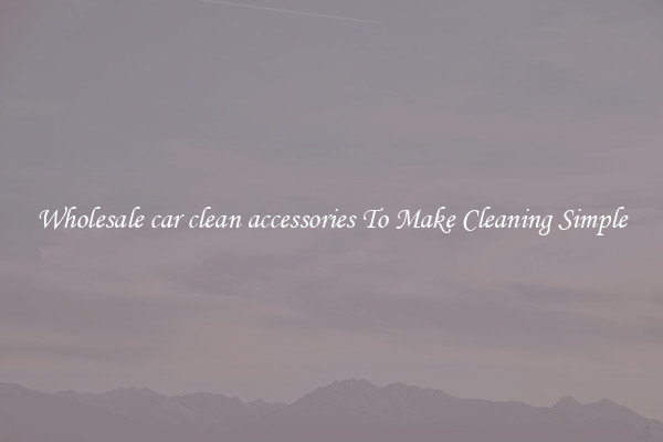 Wholesale car clean accessories To Make Cleaning Simple