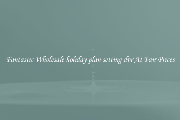Fantastic Wholesale holiday plan setting dvr At Fair Prices