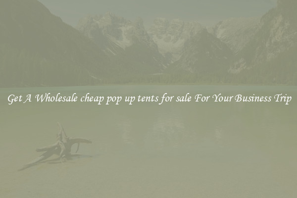 Get A Wholesale cheap pop up tents for sale For Your Business Trip