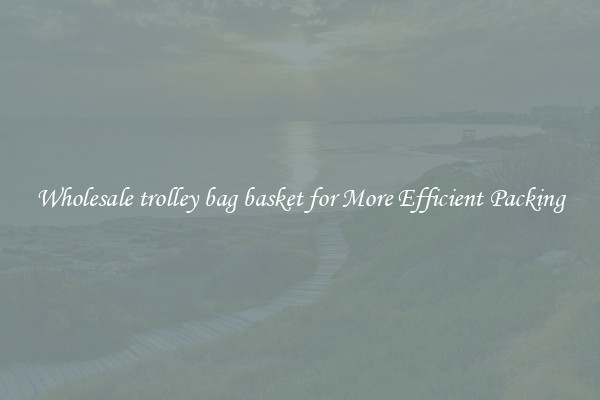 Wholesale trolley bag basket for More Efficient Packing