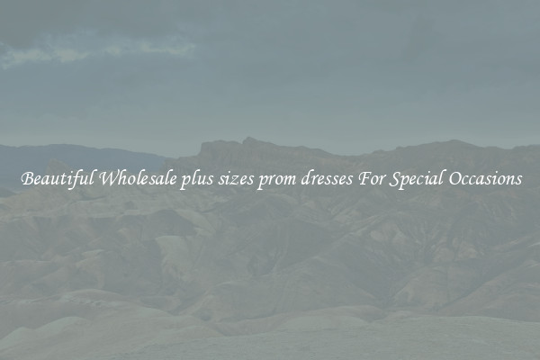 Beautiful Wholesale plus sizes prom dresses For Special Occasions