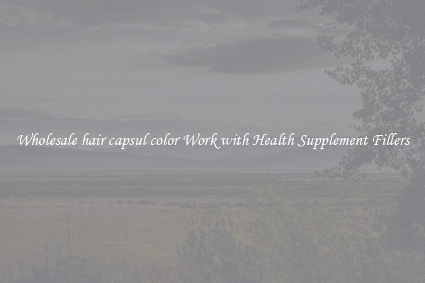 Wholesale hair capsul color Work with Health Supplement Fillers