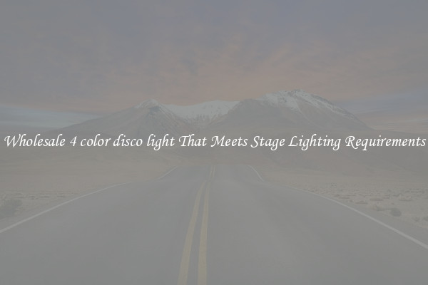 Wholesale 4 color disco light That Meets Stage Lighting Requirements
