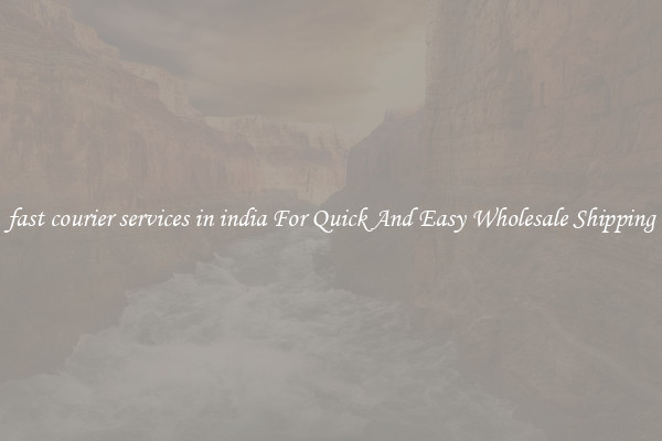 fast courier services in india For Quick And Easy Wholesale Shipping