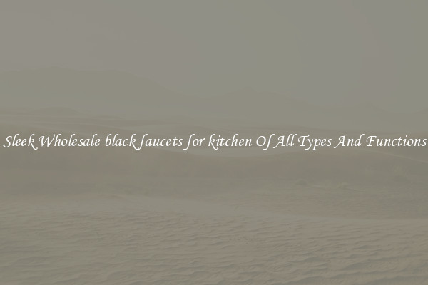 Sleek Wholesale black faucets for kitchen Of All Types And Functions