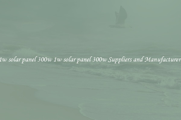 1w solar panel 300w 1w solar panel 300w Suppliers and Manufacturers