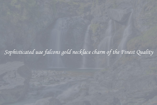 Sophisticated uae falcons gold necklace charm of the Finest Quality